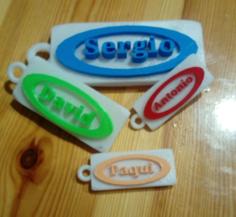 Customizable Keychain 3D Printer Model