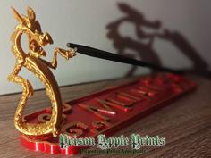 Disney Mushu Mulan Chopstick Holder / Incense Burner 3D Printer Model