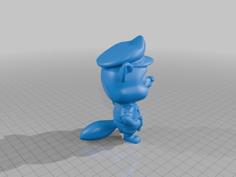 Cute Police Officer Racoon Figurine With Uniform And Badge MineeForm FDM 3D Print STL File 3D Printer Model