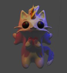 Kittencorn (Kitten + Unicorn) 3D Printer Model