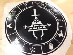 Laser Cut Bill Cipher Zodiac Vinyl