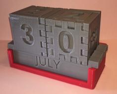 Block Calendar 3D Printer Model