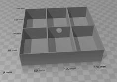 5.56 Box Insert – 6 Compartments – Half Height 3D Printer Model