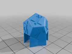 D12 Hit Location Dice With Supports 3D Printer Model