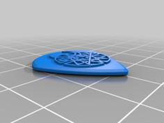 Disturbed Guitar Pick 3D Printer Model