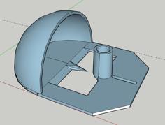 1/4″ Drilling Guide With Dust Collector 3D Printer Model