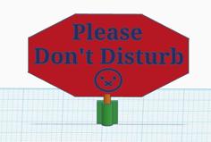 Do Not Disturb Flag For Computer 3D Printer Model