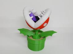 Piranha Plant Tube Pot 3D Printer Model