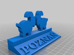 Statuette Of Poznań Goats 3D Printer Model