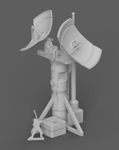 Modular Communication Tower Base 3D Printer Model