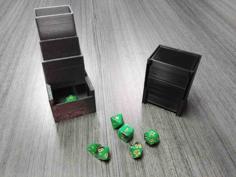 Telescoping Print-in-place Dice Tower And Case 3D Printer Model