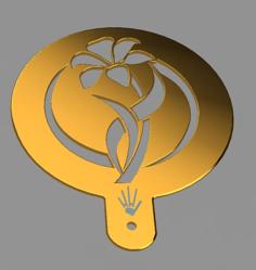 Bread / Cake Stencil – Art Nouveau 2 3D Printer Model