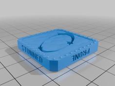 Prone-Stunned Blood Bowl Status Tile Token 3D Printer Model