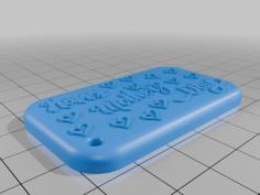 Mothers Day Heart Keyholder 3D Printer Model