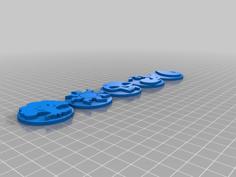 MTG Mana Fridge Magnets 3D Printer Model