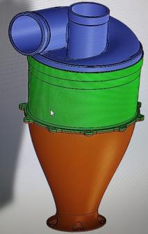 Cyclone Dust Collector 3D Printer Model