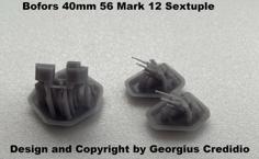 Bofors 40mm 56 Mark 12 Sextuple – Royal Navy 3D Printer Model