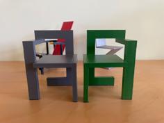 Rietveld Steltman Chair 3D Printer Model