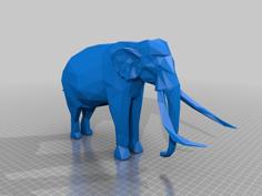 Mammoth Low Poly 3D Printer Model