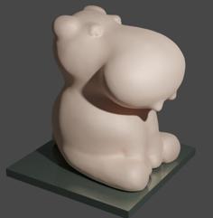 Cute Hippo 3D Printer Model