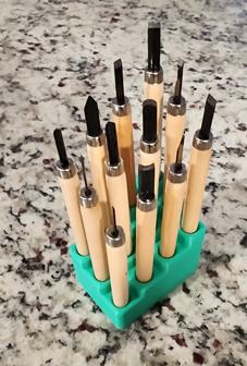 Wood Carving Tool Set Caddy 3D Printer Model