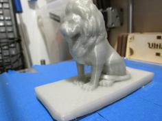 Lion On Box 3D Printer Model