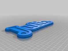 Julia Name KeyChain Hanger Nametag 3D Printer Model