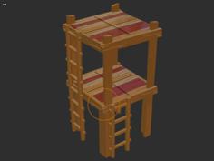 Dnd Wooden Tower Terrain Piece 3D Printer Model