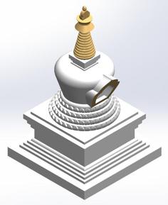 Eight Great Tibetan Buddhist Stupas 3D Printer Model