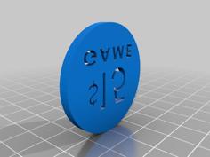 $15 Game Token 3D Printer Model