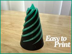 Spiral Passthrough Fidget Cone – Easy To Print! 3D Printer Model