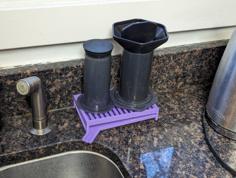 Aeropress Drying Rack 3D Printer Model