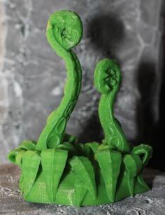 Tabletop Plant: Double Fern Tentacle (17 Leaves) 3D Printer Model