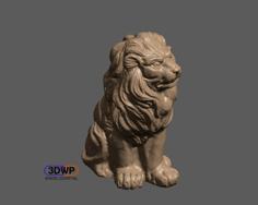 Lion Sculpture 3D Scan 3D Printer Model