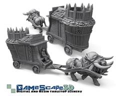 Dire OX And Small Merchant Wagon-Promotional-full Model 3D Printer Model