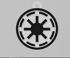 Star Wars Galactic Republic Emblem Keychain 3D Printer Model