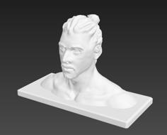 Bust Zlatan Ibrahimovic 3D Printer Model