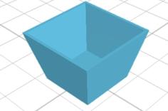 Square Angle Flower Pot 3D Printer Model