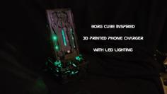 Startrek Borg Inspired Phone Charger With LED Lighting 3D Printer Model