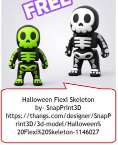 Articulating Halloween Flexi Skeleton_remix 3D Printer Model