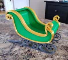 Santa Sleigh 3D Printer Model