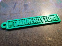 Nerdy Hashtag Keychain 3D Printer Model