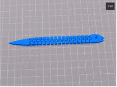 Flexi Snake 3D Printer Model