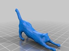 Stretching Cat 3D Printer Model