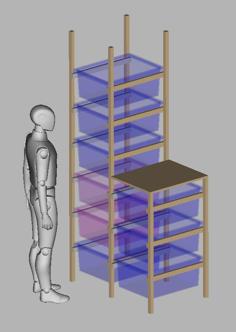 Wäschekorbregal 3D Printer Model