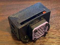 Raspberry Pi Zero LAN/USB Hat Case With Camera Slot And Screw Mounts And Fan Holder 3D Printer Model