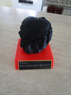 Lump Of Coal Remixed As A Trophy 3D Printer Model