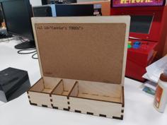 Laser Cut Cork TODO Board / Desk Tidy