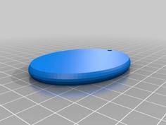 Oval Beveled Keychain Template 3D Printer Model