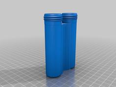 2,3,4 Of 18650 Container With Bottle Cap 3D Printer Model